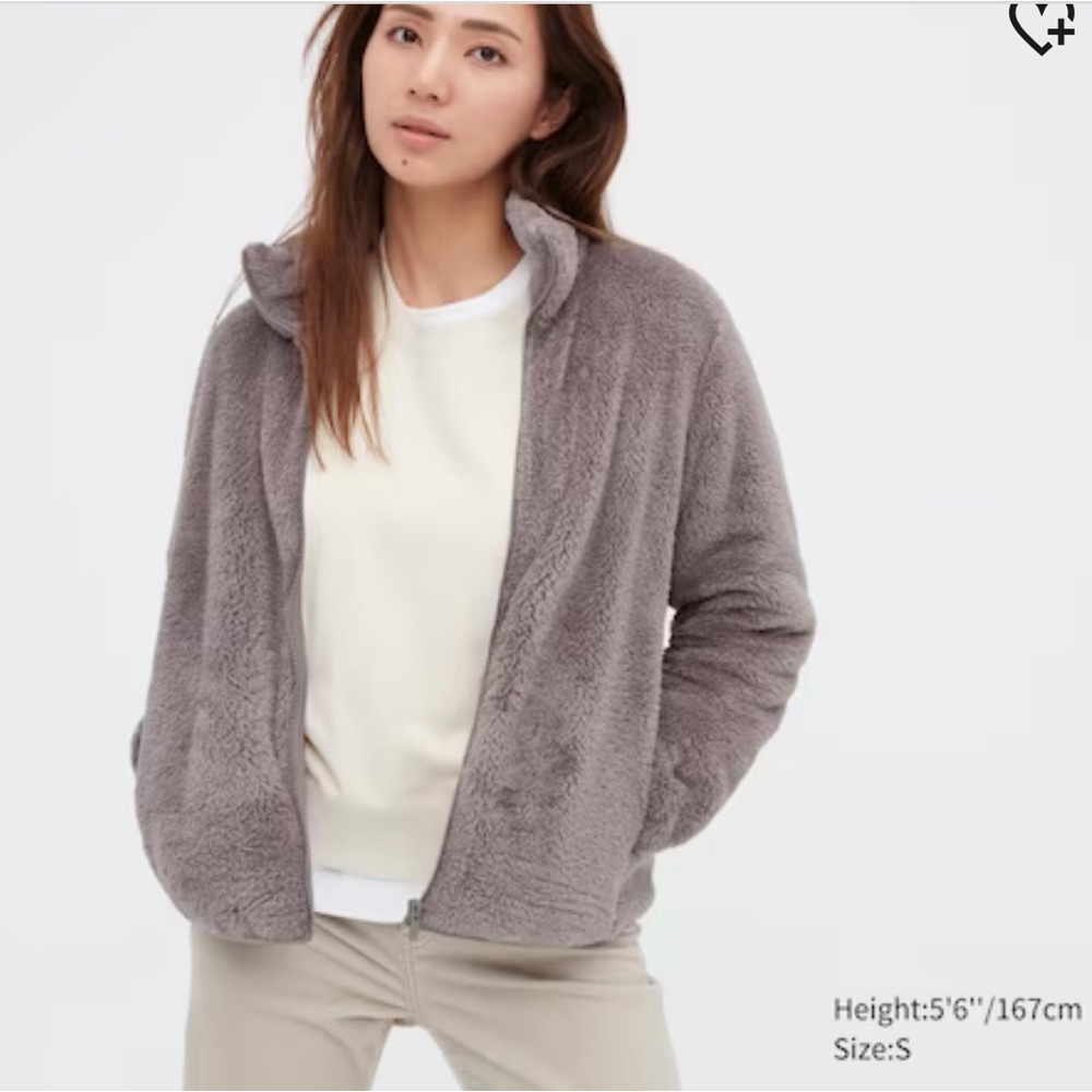 FLUFFY YARN FLEECE FULL-ZIP JACKET